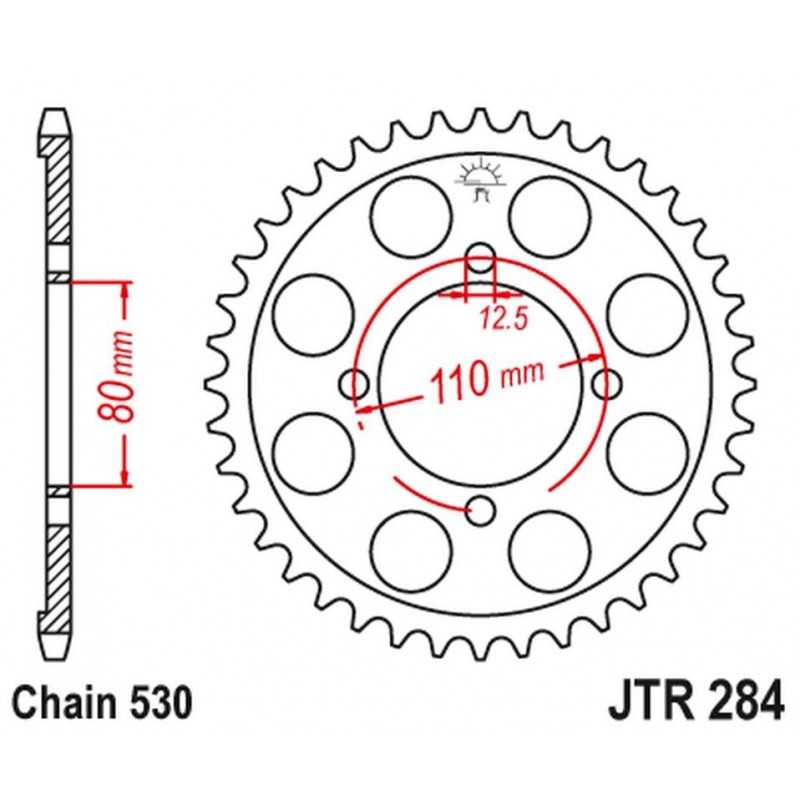 JT GALINĖ ŽVAIGŽDĖ 284 43 HONDA CB 650 Z,A,B,C 79-82 (28443JT)(GR. 530)