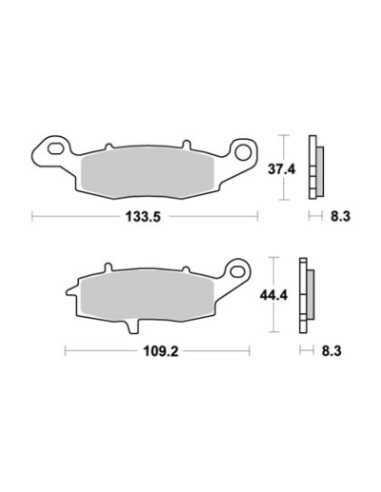 BRENTA TRINKELĖS KAWASAKI DEŠINĖ PRIEKIS/GALAS (FT 3091)