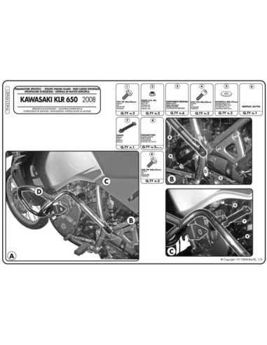 KAPPA VARIKLIO APSAUGINIAI LANKAI KAWASAKI KLR 650 JUODI