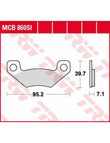 TRW STABDŽIŲ TRINKELĖS KH468 SINTER OFFROAD CAN-AM DS 450 08-15, GALAS