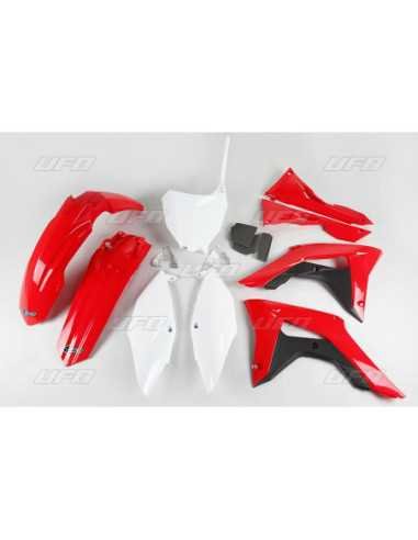 UFO PLASTIKŲ KOMPLEKTAS HONDA CRF 250R 18-20, CRF 450R 17-20 SU ORO FILTRO DANGTELIU SPALVA OEM (RAUDONA/BALTA) (HO123E999)