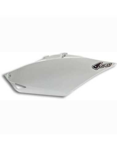 UFO GALINIAI ŠONINIAI PLASTIKAI HONDA CRF 250R 14-17, CRF 450R 13-16 (1 VNT. KAIRĖ) VIENGUBAS BAKELIS SPALVA BALTA