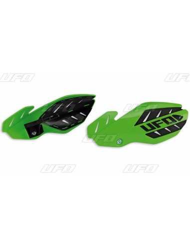 UFO RANKŲ APSAUGOS FLAME KAWASAKI KXF 250/450 13-17, SPALVA ŽALIA/JUODA (SU TVIRTINIMAIS)