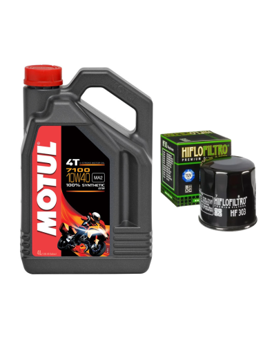 Rinkinys MOTUL 7100 10W40 4L + HF303