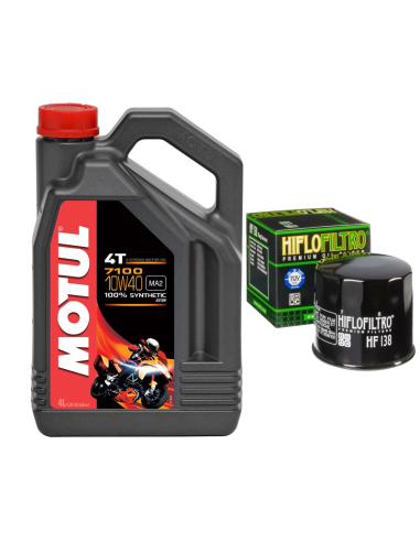 Rinkinys MOTUL 7100 10W40 4L + HF138