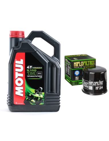 Rinkinys MOTUL 5100 10W40 4L + HF204