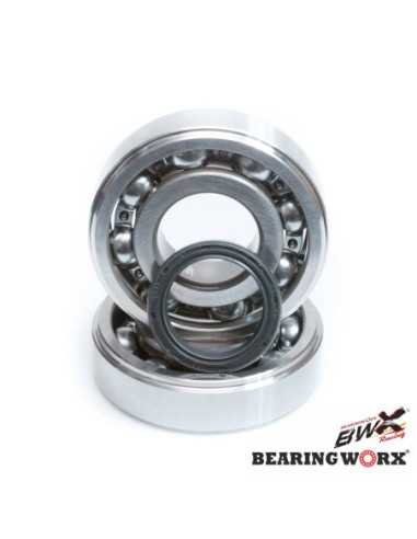 BEARING WORX ALKŪNINIO VELENO GUOLIAI SU RIEBOKŠLIAIS KAWASAKI KX 250 02- 07 (24-1047) (NTN) (MADE IN JAPAN)