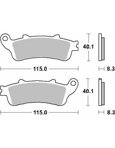 SBS STABDŽIŲ TRINKELĖS KH261 KH281 STREET CERAMIC SPALVA JUODA HONDA FES 250 FORESEIGHT NSS 250 FORZA FJS 400 600 SILVERWING PE