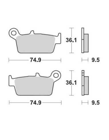 MOTO-MASTER STABDŽIŲ TRINKELĖS KH131 SINTER METAL OEM: 11 (SINTERPRO RACING) HONDA: CR 80-125-250-500, XR 250-400-600-650, Kawa