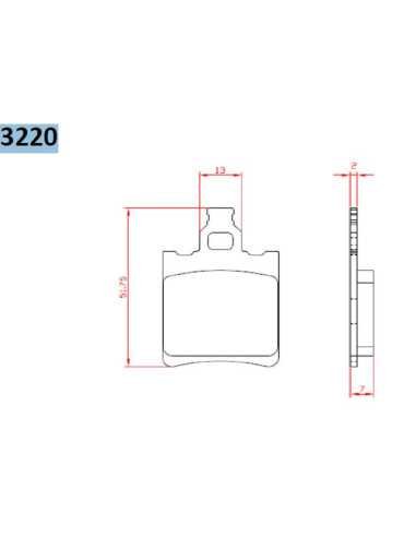 BRENTA STABDŽIŲ TRINKELĖS ORGANIC APRILIA RS 50 95-10 RX 50 91-03 TUAREG 125 88-89 KTM SX 60 98-00 SX 65 00-03 GALAS (FT 3220)