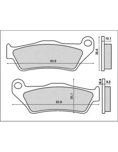 BRENTA STABDŽIŲ TRINKELĖS KH363 BMW F 800R 09-10, R850 1100 1150 1200, K1200 1300 GALAS (FT 3084)