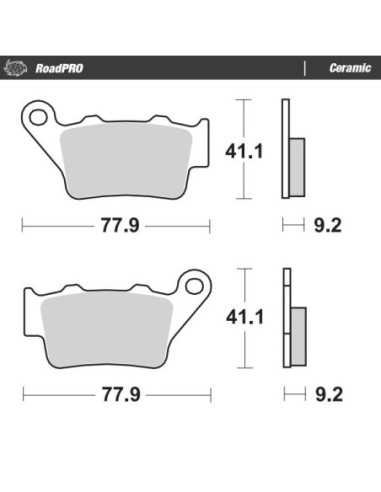 MOTO-MASTER STABDŽIŲ TRINKELĖS KH208 KH213 ROADPRO CERAMIC SERIES