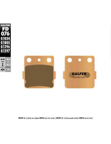 GALFER STABDŽIŲ TRINKELĖS KH84 SINTERED METAL (GOLD) ATV