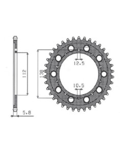 SUNSTAR GALINĖ ŽVAIGŽDUTĖ ALIUMINĖ (ERGAL) 4384 41 HONDA...
