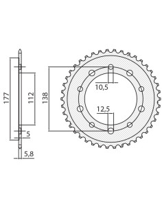 SUNSTAR GALINĖ ŽVAIGŽDUTĖ 4384 39 HONDA CTX 700 DCT...