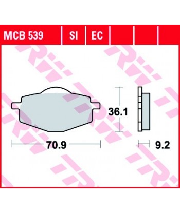 Stabdžių trinkelės MCB539
