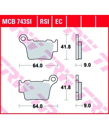Stabdžių trinkelės MCB743EC
