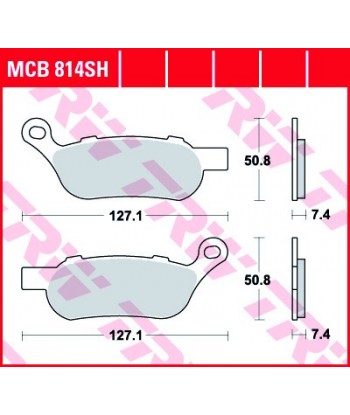 Stabdžių trinkelės MCB814SH