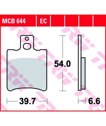 Stabdžių trinkelės MCB644EC