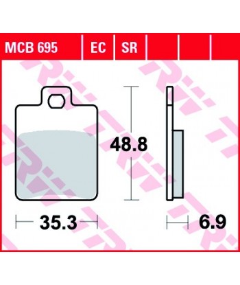 Stabdžių trinkelės MCB695EC