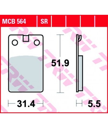 Stabdžių trinkelės MCB564