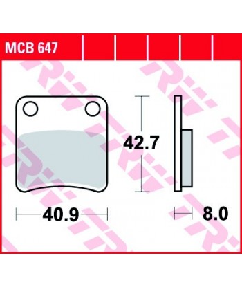 Stabdžių trinkelės MCB647