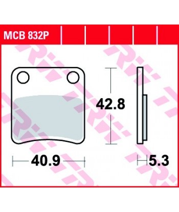 Stabdžių trinkelės MCB832P