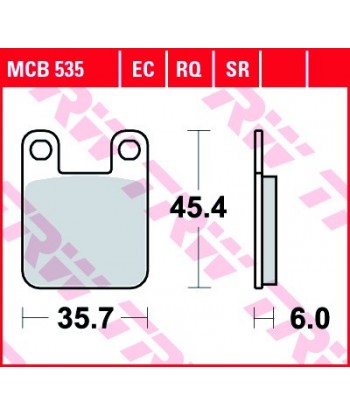 Stabdžių trinkelės MCB535SR