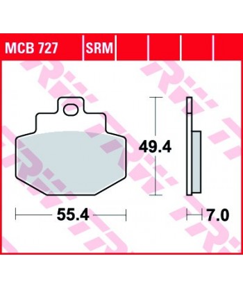Stabdžių trinkelės MCB727