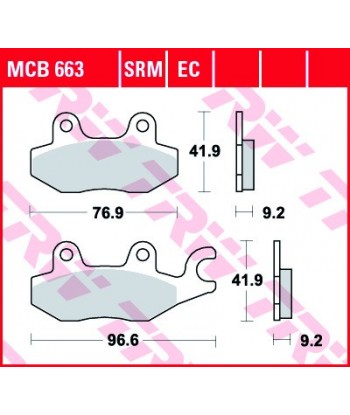 Stabdžių trinkelės MCB663