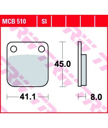 Stabdžių trinkelės MCB510