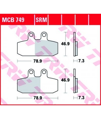 Stabdžių trinkelės MCB749