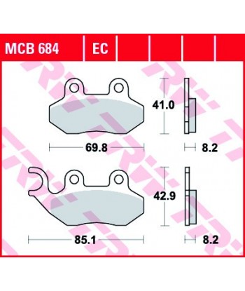 Stabdžių trinkelės MCB684