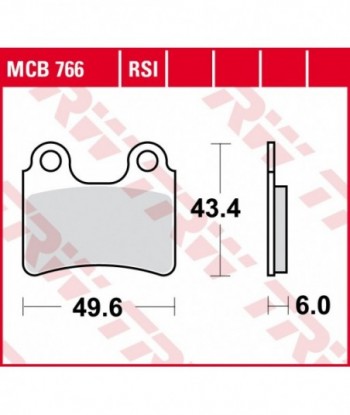 Stabdžių trinkelės MCB766