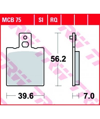 Stabdžių trinkelės MCB75RQ