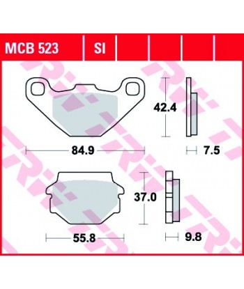 Stabdžių trinkelės MCB523