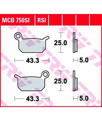 Stabdžių trinkelės MCB750SI