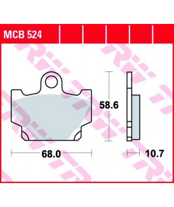 Stabdžių trinkelės MCB524