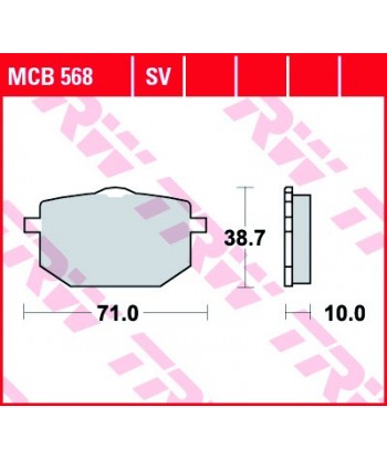 Stabdžių trinkelės MCB568