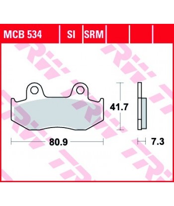 Stabdžių trinkelės MCB534