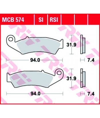 Stabdžių trinkelės MCB574