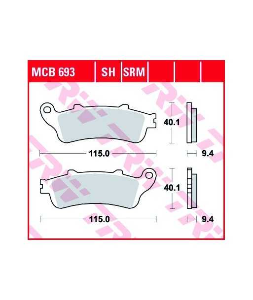 Stabdžių trinkelės MCB693SRM