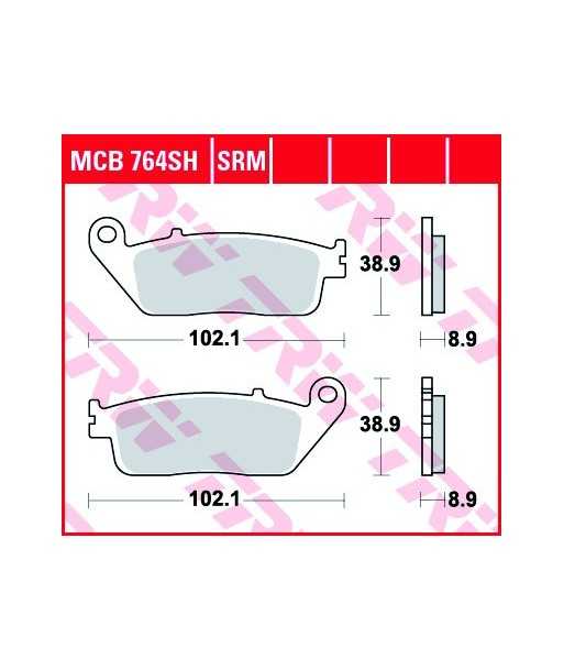 Stabdžių trinkelės MCB764SRM