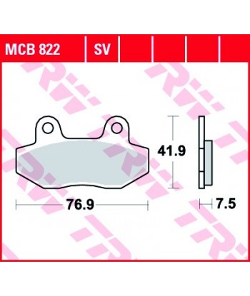 Stabdžių trinkelės MCB822