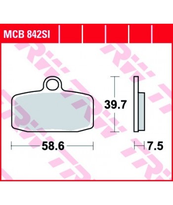 Stabdžių trinkelės MCB842SI