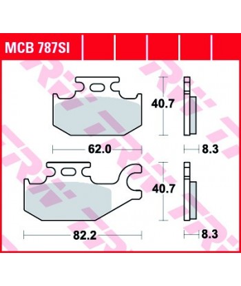 Stabdžių trinkelės MCB787SI