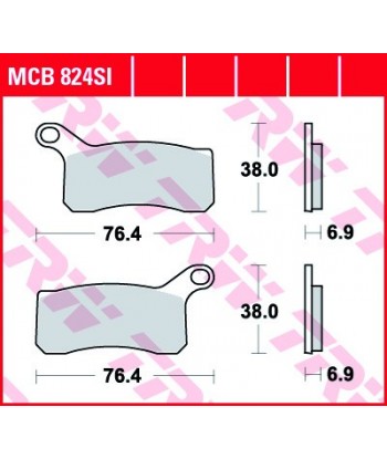 Stabdžių trinkelės MCB824SI