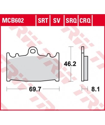 Stabdžių trinkelės MCB602
