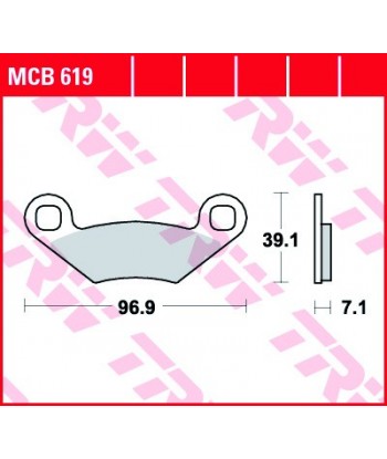 Stabdžių trinkelės MCB619