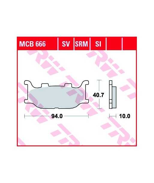 Stabdžių trinkelės MCB666